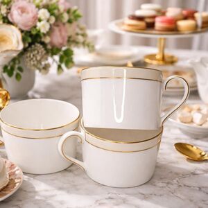 Wedgwood Vera Wang Champagne Duchesse Cups Set of 5